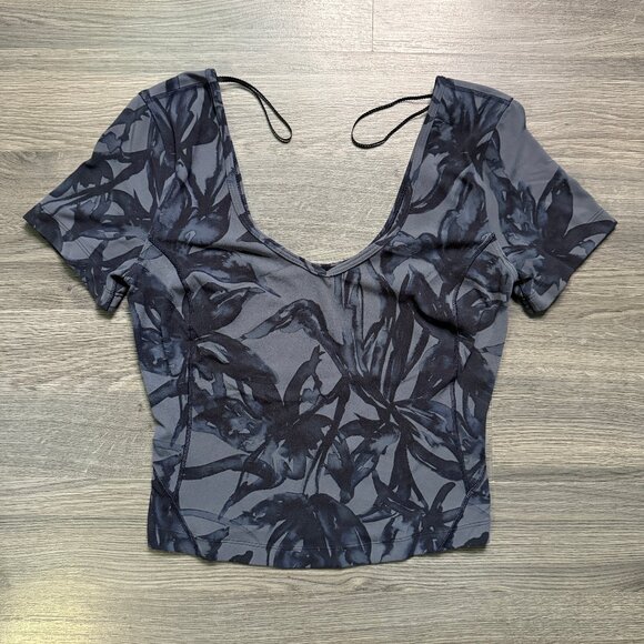 Lululemon Women's Align T-shirt - Botanical Bloom Grey - Picture 2 of 5